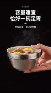 Tazón de titanio puro • Aislamiento de doble capa • Anti-quemaduras • Ligero y duradero - Product Image 6