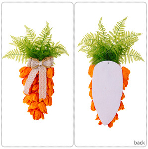 DAMAI Easter Holiday Supplies Tulip Carrot Wreath Orange Carrot Swag Easter Door Decoration Decor for Door Window - Product Image 4
