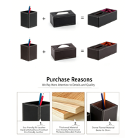 Porte-stylos de bureau en cuir fait main, multifonction, style classique, avec logo personnalisé, pour cartes de visite, vente en gros