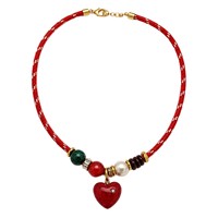 Colliers pendentifs en corde paracorde pour femmes, colliers tendance à perles mélangées épaisses, colliers en cordon, bijoux bohèmes pour les fêtes
