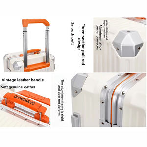 מזוודת טרולי איכותית, ניתנת להתאמה אישית, אופנתית, רב צבעונית, עמידה, קלת משקל, עשויה פוליקרבונט, לנסיעות, עסקים ולקולג'. - Product Image 5