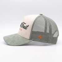 Casquette Trucker Snapback Réglable en Daim à 5 Panneaux avec Logo Brodé en Relief 3D Personnalisé Bicolore et Dos en Maille – Vente en Gros Haute Qualité