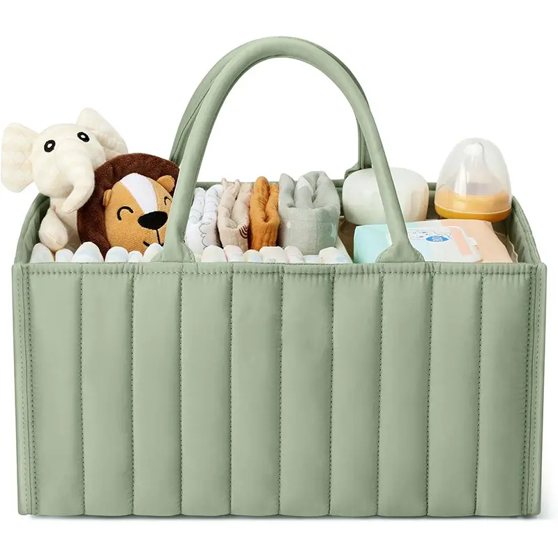 Popok bayi Caddy Organizer besar Penyimpanan kamar anak keranjang bayi hadiah Baby Shower tas jinjing untuk mengubah meja atau mobil