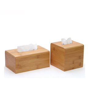 2021 Customized wholesale nordic rectangle bamboo facial wooden tissue box