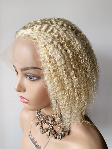 DX199 1B noir 613 cheveux punky bouclés queue de cheval eau armure cheveux <span class=keywords><strong>mousse</strong></span> coupe pomme de terre moins cher ventes cheveux humains brésilien perruques - Product Image 4