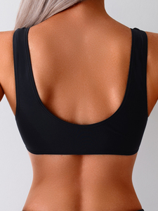 Nouveau haut de bikini noir 2026 avec cordon de serrage sur le devant, maillot de bain sexy froncé push-up pour femme, fabricant de bikinis sur mesure en gros OEM - Product Image 5