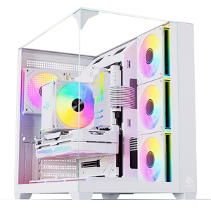 Boîtier de <span class=keywords><strong>PC</strong></span> de jeu SNOWMAN, tour de bureau E-ATX M-ATX, boîtier de jeu pour <span class=keywords><strong>PC</strong></span>, boîtier de <span class=keywords><strong>PC</strong></span> de jeu avec triple plaque de verre pour joueur - Product Image 2