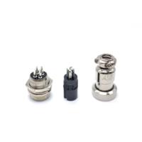 Enchufe de aviación GX12 núcleo interno negro 2 3 4 5 6 7 pin M12 conector eléctrico circular