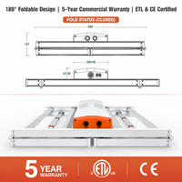 ROHE 1500W 1200W LED HPS Hybride Groeilamp 4050umol/s Commerciële Kas Topverlichting Authentieke US Diodes Dimbaar