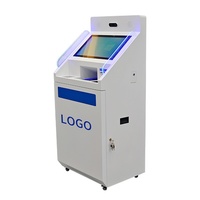 Terminal de Impresión de Informes Autoservicio en Blanco y Negro A4, Lector de Códigos de Barras, para Hospitales, Bancos, Salas Administrativas, 21.5 Pulgadas, Intel Core I5