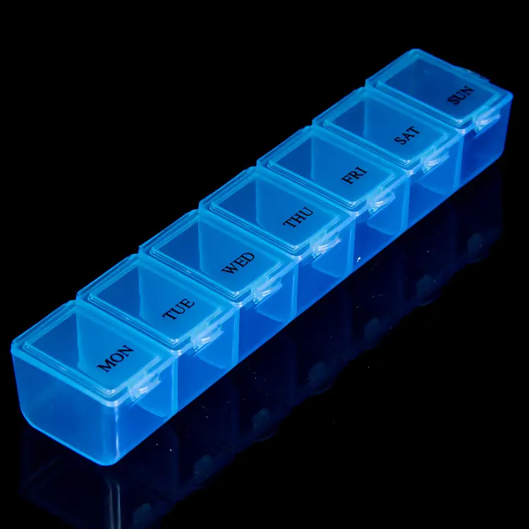 Hot sale 7 Days Weekly Tablet Pill Medicine Box Holder Storage Organizer Container Case Pill Box