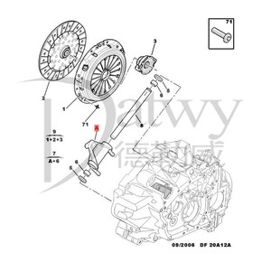 Forcella di Disinnesto Frizione OE 211759 2117.59 2117 59 per Citroen C5 C8 Evasion <span class=keywords><strong>Peugeot</strong></span> 407 607 806 2.0 2.2 16V HDI 3.0 V6 (Marca Datwy) - Product Image 3