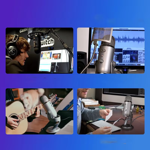Logitech Blue Yeti USB Condenser Microphone 4 Polar Patterns Blue VO!CE Studio Recording Streaming Mic - Product Image 6