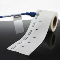 En gros personnalisé rouleau feuille découpé auto-adhésif vinyle Transparent étanche PVC numérotation étiquettes fabricant câble fil étiquette autocollant