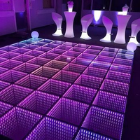 Magnétique 3d Lumière Infinity Miroir Affichage Vidéo Discothèque Pixel Rgb Portable Verre Disco Night Club Dmx Couleur Led Piste de Danse