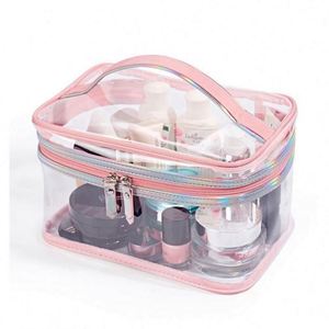 Daily Life Cheap Item Beauty Transparent Pouch Make up Case Waterproof PVC Cosmetic <b>Bags</b> for Women - Product Image 3