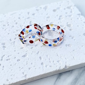 Handmade Glaze Ring Rainbow Glass Ring Ornament Gift Colorful Dot Ring Couple's Personalized High-end - Product Image 4