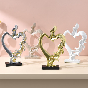 Résine Embrasser <span class=keywords><strong>Couple</strong></span> Sculpture Abstraite Homme <span class=keywords><strong>et</strong></span> Femme Baiser Statue pour La Décoration Intérieure De Mariage Moderne <span class=keywords><strong>Couple</strong></span> Figurines - Product Image 1