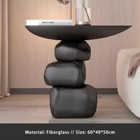 Table basse de luxe en résine de style italien 2026, créative, moderne, de forme irrégulière, avec rangement, pour salon et mobilier de maison - Vente en gros
