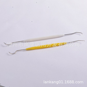 ตะขอเกี่ยวฟันสแตนเลสแบบสองด้านสำหรับกำจัดหินปูน เครื่องมือดูแลช่องปาก - Product Image 2