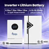 Système d'énergie solaire hybride à onduleur biphasé 6,2-12 kW et batterie au lithium de stockage 5-32 kWh pour le marché nord-américain