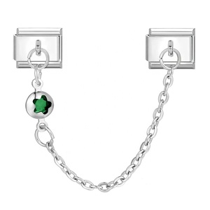 Bracelet modulaire à breloques italiennes 9 mm, combinaison exquise, double chaîne, nouveau bijou DIY, style européen et américain, plaqué platine - Product Image 6