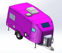 Remorque monobloc en carbone aux normes australiennes légères Caravane durable plus solide Voyage toutes saisons Idéal pour le camping hors réseau