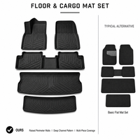 Tapis de coffre arrière TPE pour Tesla Model 3 Model Y, imperméables, antidérapants, accessoires intérieurs toutes saisons