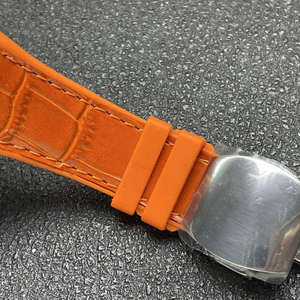 Reloj Mecánico Personalizado para Hombre, con Correa de Cuero Naranja, de Alta Gama, Automático, Nuevo - Product Image 5