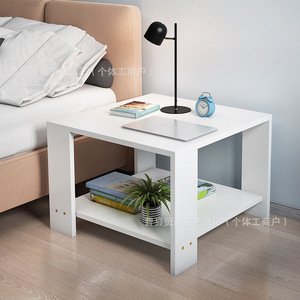 Wooden <b>Small</b> Square Coffee <b>Table</b> Natural Wood Color Living Room Side <b>Table</b> Bedroom Bedside <b>Table</b> - Product Image 2