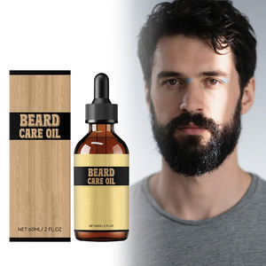 Huile de croissance de barbe naturelle à base de plantes 100% biologique, <span class=keywords><strong>60</strong></span> <span class=keywords><strong>ml</strong></span>, marque privée, avec dissolvant de points noirs pour hommes - Product Image 1