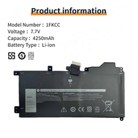 Nouvelle batterie d'ordinateur portable 1FKCC 01FKCC pour DE LL Latitude 7200 - T5H6P 09NTKM 0KWWW4 NK35K Batterie de remplacement pour ordinateur portable