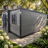 Maison Extensible 20/30/40 pieds, 2/3 Chambres, 1 Salon, Sanitaire Intégré, Isolée, Pliable pour Habitation Préfabriquée