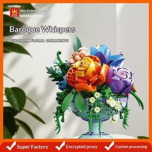 Bloques de Construcción 3D de Plástico ABS, Partículas Pequeñas, Estilo Barroco, Compatibles con Juguetes de Ensamblaje, Caja Pequeña, Adornos para Plantas en Maceta - Product Image 5