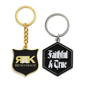 พวงกุญแจโลโก้สั่งทำส่วนตัว สีทอง สีเงิน แบบเคลือบ 3 มิติ โลหะผสมสังกะสี สำหรับธุรกิจ แบรนด์ คำศัพท์ ตัวอักษร - Product Image 1