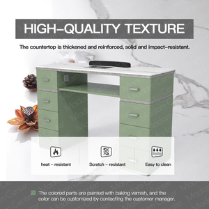 Madamcenter Juego de sillas de manicura de lujo Muebles de salón de uñas de estilo moderno Mesa de manicura y silla Escritorio <span class=keywords><strong>para</strong></span> spa de uñas - Product Image 4