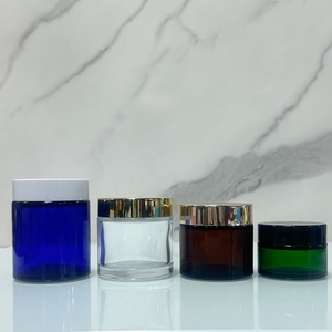 10g 20g 2oz 30 ml 50g 2 oz Luxury Face Cosmetic Lotion <b>Containers</b> Custom Empty Frosted Cosmetic Cream Glass Jar with Lids - Product Image 6