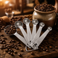 Cuillère doseuse en acier inoxydable Dingyue avec échelle graduée - Ensemble de cuillères doseuses pour la cuisine et la maison, adapté à la pâtisserie.