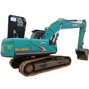 Máquinas de construção usadas escavadeira kobelco 200 SK200-6 SK200-10 equipamento de terraplenagem de esteira média