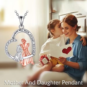 Argento Sterling 925 pregiato sempre <span class=keywords><strong>mia</strong></span> <span class=keywords><strong>mamma</strong></span> per sempre il mio amico collana di famiglia gioielli regalo per la festa della <span class=keywords><strong>mamma</strong></span> - Product Image 4