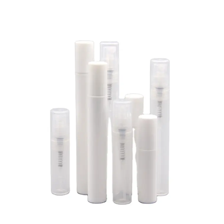 manufacture mini pocket mist spray vial 5ml 10ml 15ml PP plastic perfume spray bottle with pump atomizer