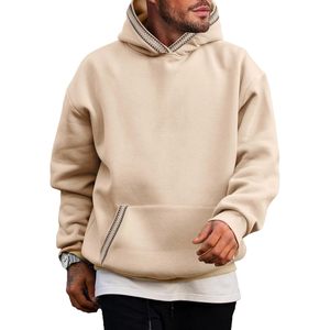 FOXA <b>Mens</b> Hoodie Pullover Cotton <b>Fleece</b> Hooded Sweatshirt Long Sleeve Casual Wear - Product Image 1