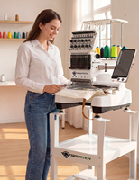 Machine à broder automatique professionnelle à tête unique 15 aiguilles pour casquettes, chaussures, t-shirts et vêtements – Prix usine Chine