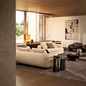 Luxury Fabric Curved Italian Modern Lounge Chaise Designer Curve Modular Sectional Boucle Couch Divandesign-9517 Curve Sectional - Product Image 4