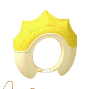 Adjustable plastic crown Baby Shampoo cap ear eye Protection Hat Kids Shower Cap Baby Shower Cap