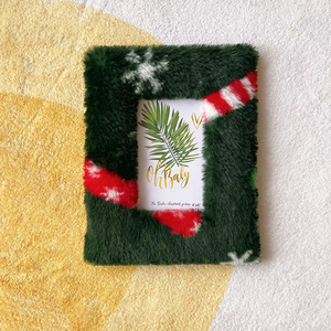Manufacturers Wholesale Cute Christmas Style <b>Square</b> Plush Desktop Stand Photo <b>Frames</b> - Product Image 3
