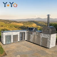 Proveedor profesional de China, módulos de cocina de Metal para exteriores, Parrilla de Gas, armario de cocina para exteriores de acero inoxidable resistente al agua, barbacoa
