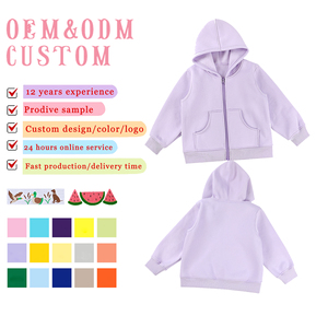 Nuova Collezione Autunnale Abbigliamento Bambina Felpa con Cappuccio Stampata Maglione in Cotone con Zip e Tasche Personalizzato Maniche Lunghe Marca Maxine - Product Image 2