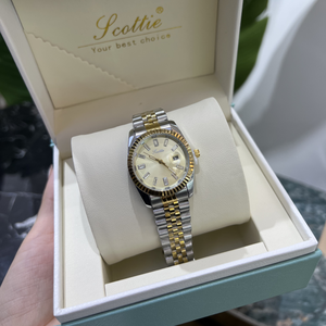 Montres à quartz pour femmes Scottie A9570b, étanches, cadran rond coloré, personnalisées, 9570b, OEM ODM, montres-bracelets en acier inoxydable - Product Image 5
