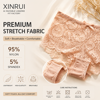 Braguitas de bikini sexys de encaje floral de talle bajo para mujer, ropa interior transpirable de nailon y elastano, suave y elástica, venta al por mayor OEM
